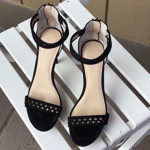 Calvin Klein black suede platform sandals. 6-1/2